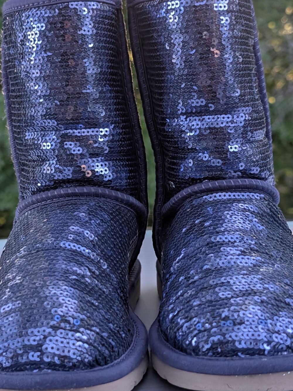 UGG Sequined Navy Blue Short Booties